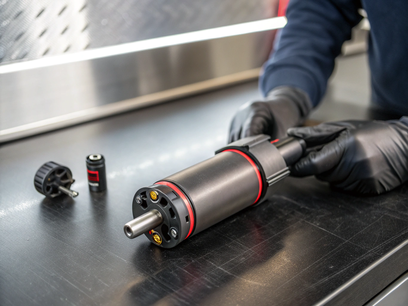 High-pressure automotive fuel pump and sender assembly